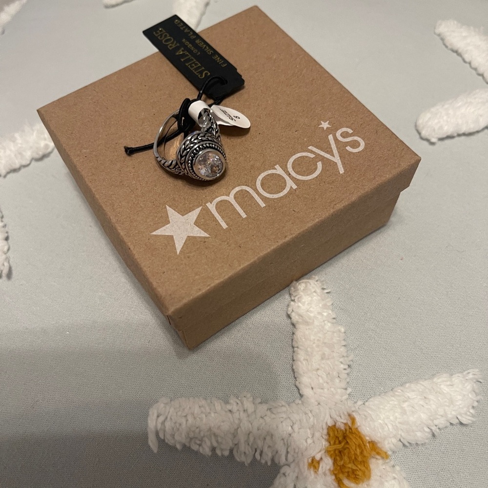 Stella Rose Silver Ring with Clear Stone